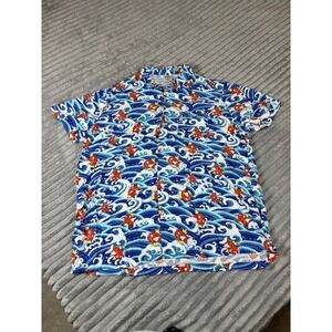 Pokemon Magikarp Waves Woven Unisex Button Collard Shirt GameStop Exclusive 2XL